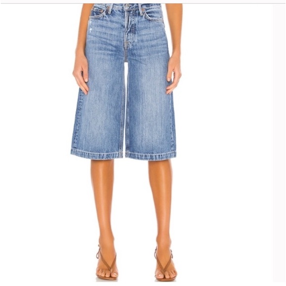 GRLFRND Pants - NWT GRLFRND Cosima Wide leg Jean Bermuda short in Live For You sz 28